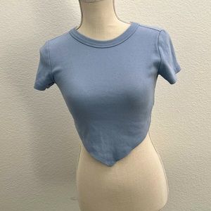 Blue crop top